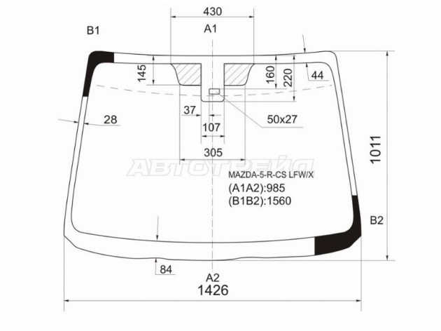 Лобовое стекло Mazda 5 / Premacy в Уфе, лобовое стекло Mazda 5 / Premacy Уфа